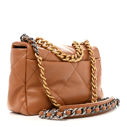 Chanel Lambskin Quilted Medium Chanel 19 Flap Brown 3 of 13