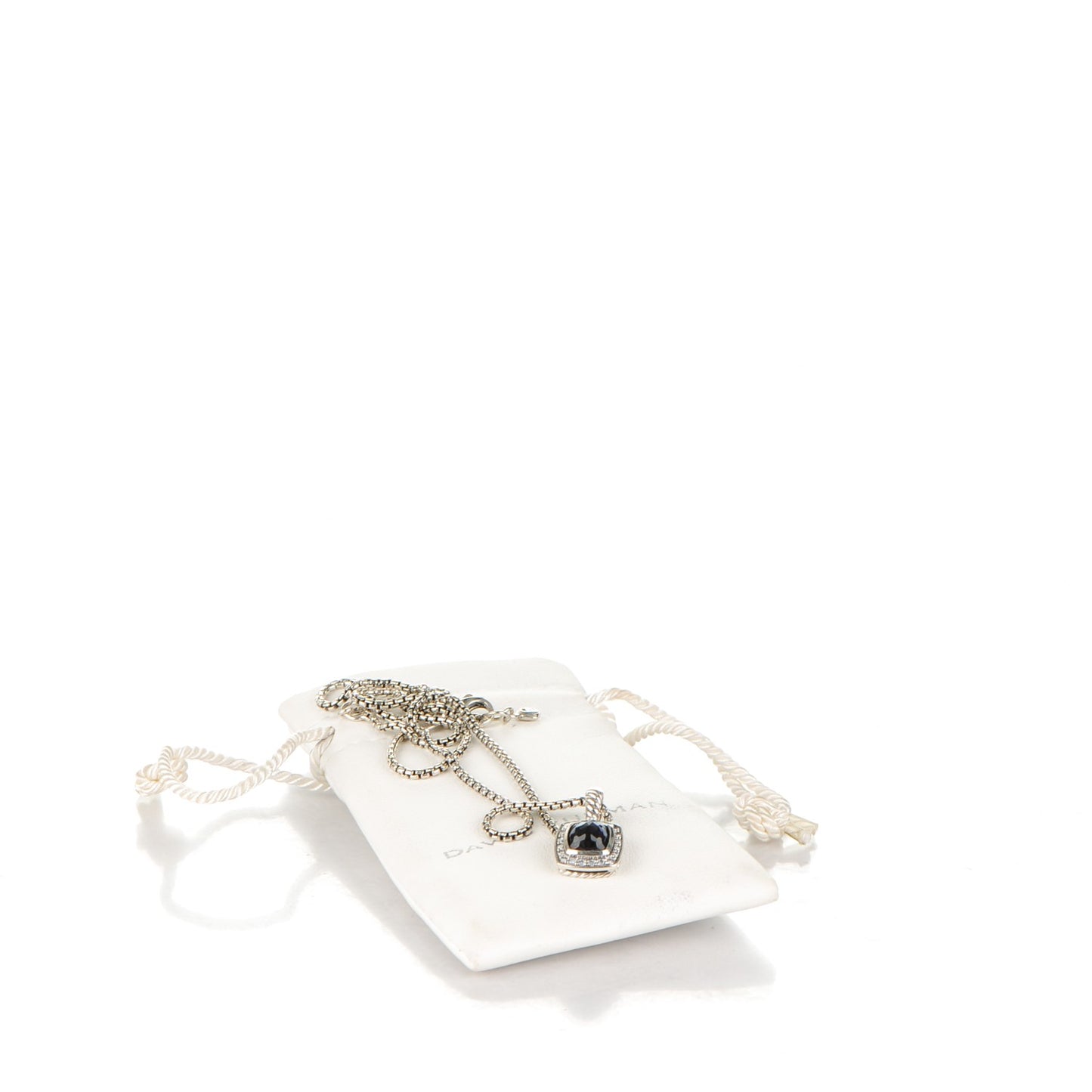 Sterling Silver Black Orchid Diamond 7mm Petite Albion Necklace