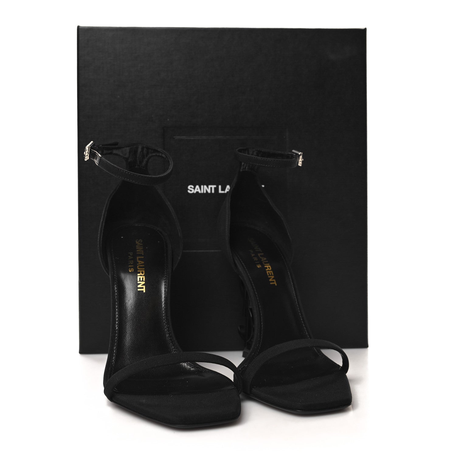 Saint Laurent Calfskin Opyum 110 Sandals 36 Black 9 of 9