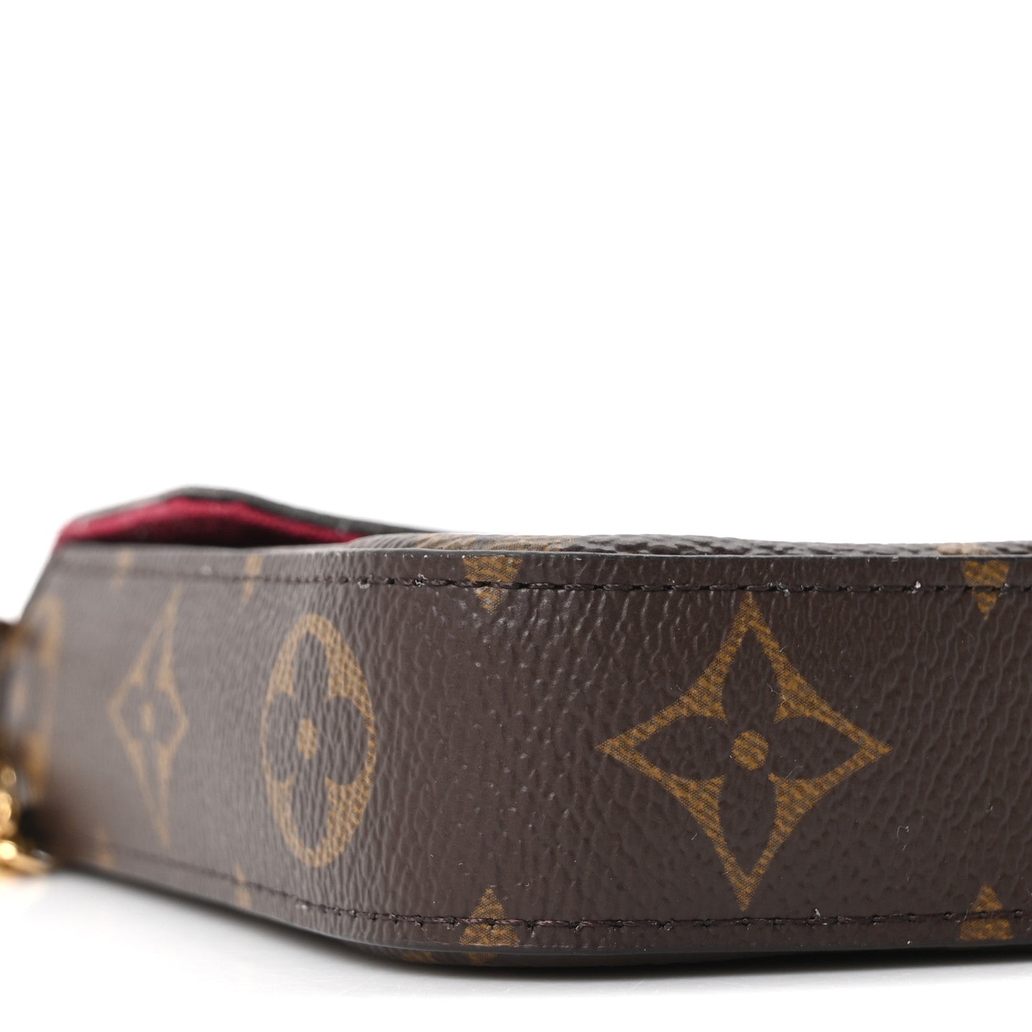 Louis Vuitton Monogram Pochette Felicie Chain Wallet Fuchsia 11 of 14