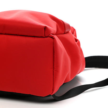 Fendi Nylon Vitello Elite Monster Eyes Rounded Backpack Red White 11 of 13
