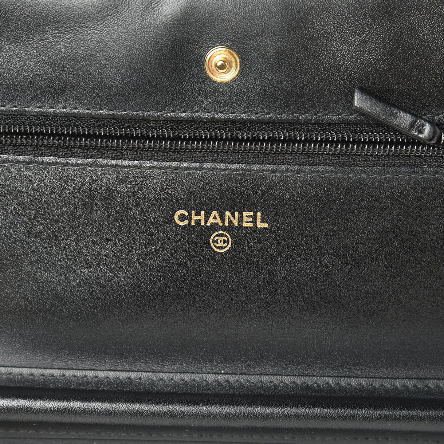 Aged Calfskin Quilted Lucky Charms Casino 2.55 Reissue Wallet On Chain WOC Black