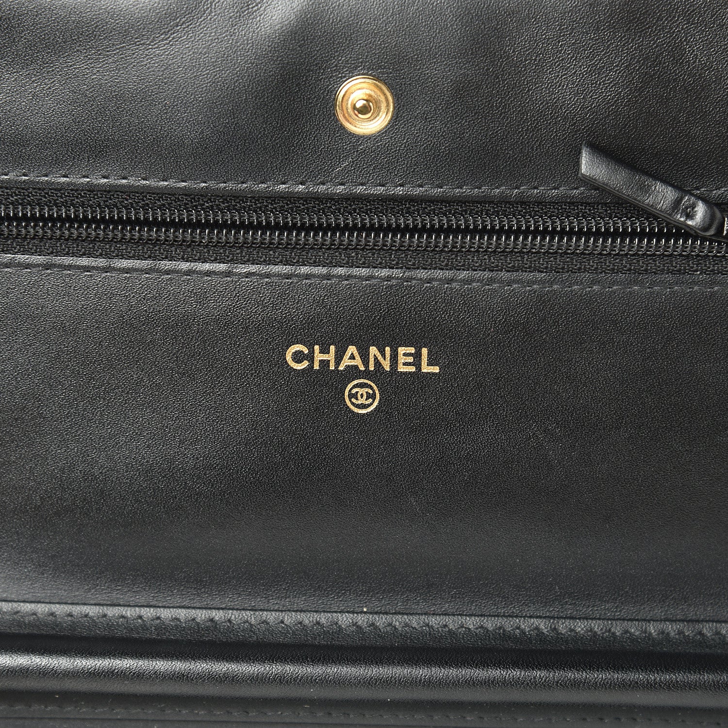 Chanel Aged Calfskin Quilted Lucky Charms Casino 2.55 Reissue Wallet On Chain WOC Black 5 of 11