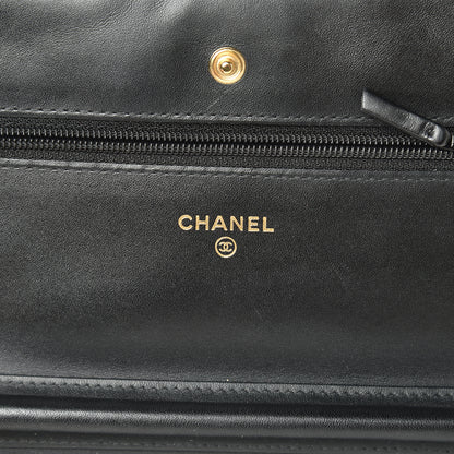 Chanel Aged Calfskin Quilted Lucky Charms Casino 2.55 Reissue Wallet On Chain WOC Black 5 of 11