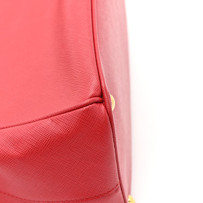 Prada Saffiano Lux Large Galleria Double Zip Tote Fuoco 12 of 13
