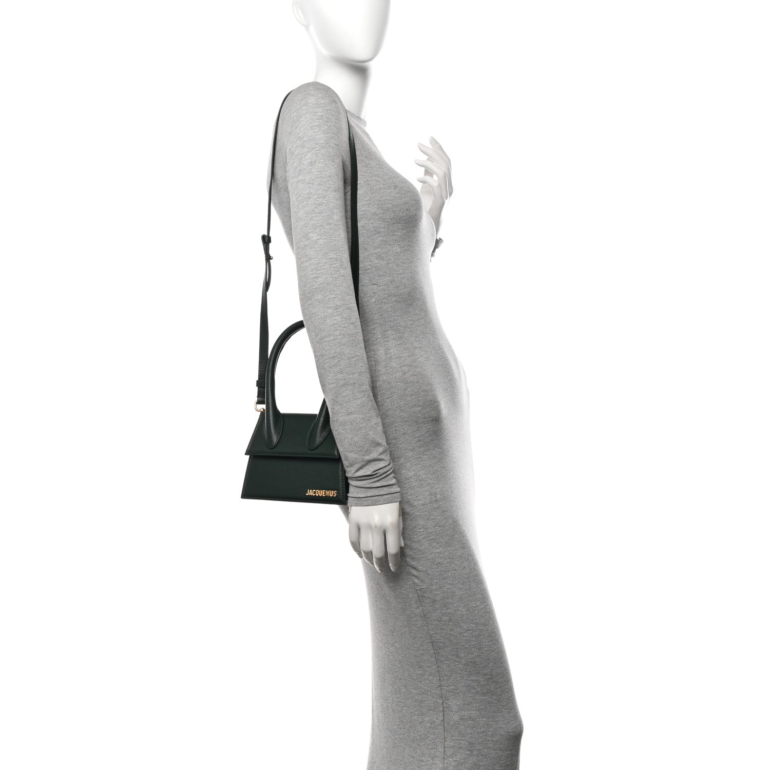 Jacquemus Calfskin Le Chiquito Moyen Dark Green 2 of 11