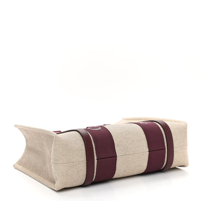 Chloe Cotton Calfskin Medium Woody Ribbon Tote Burgundy 4 of 10