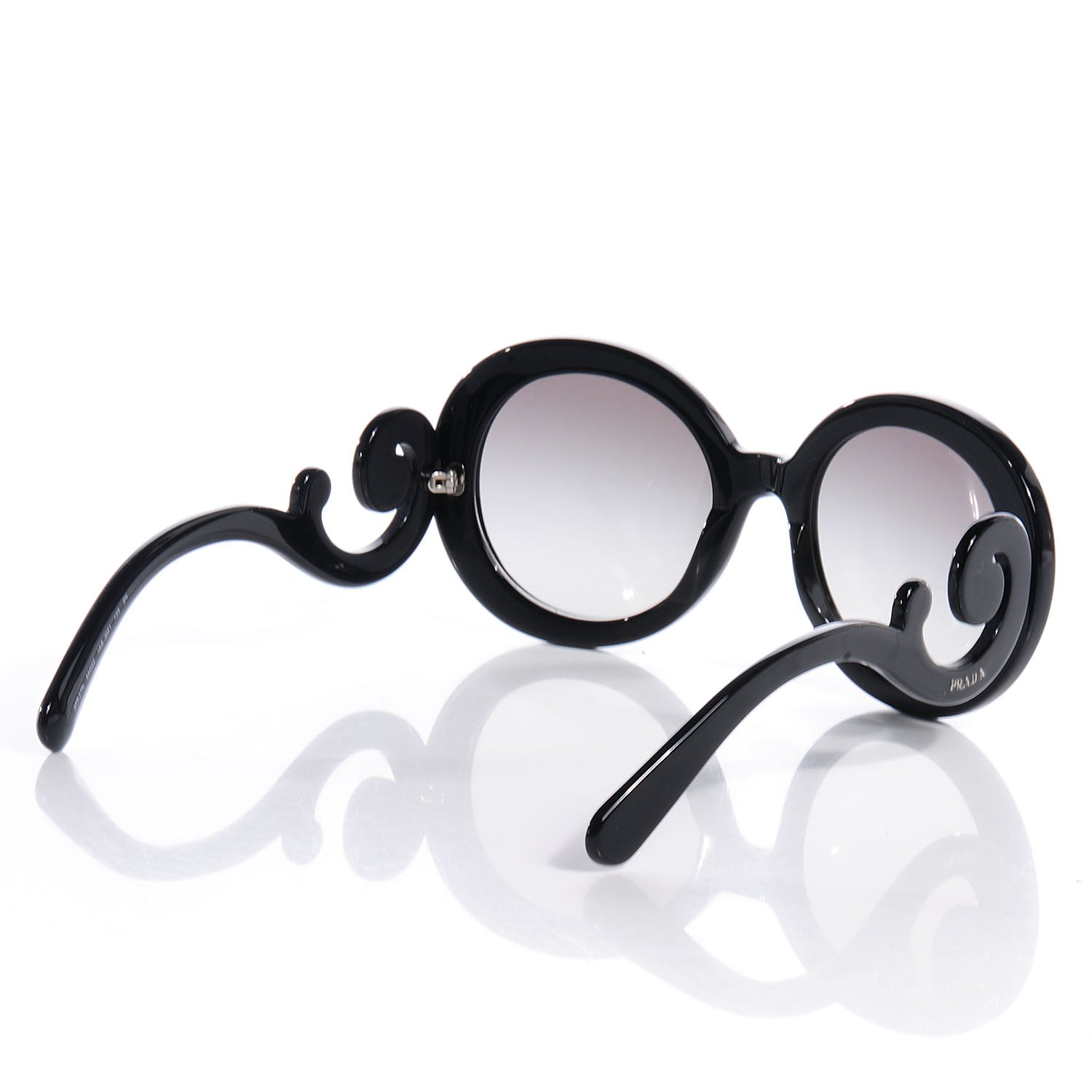 Prada Baroque Sunglasses SPR 27N Black 2 of 5