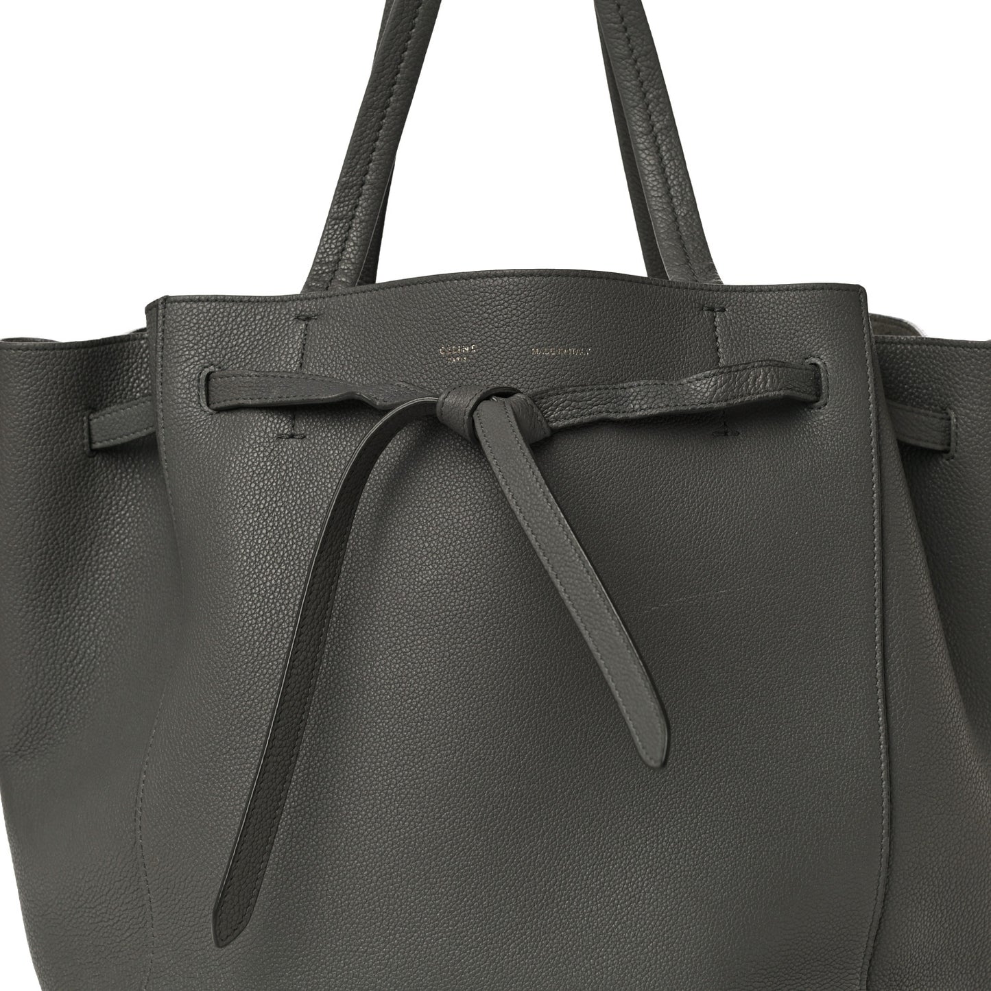 Soft Grained Calfskin Small Belt Cabas Phantom Grey