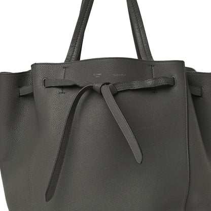 Celine Soft Grained Calfskin Small Belt Cabas Phantom Grey 7 of 15