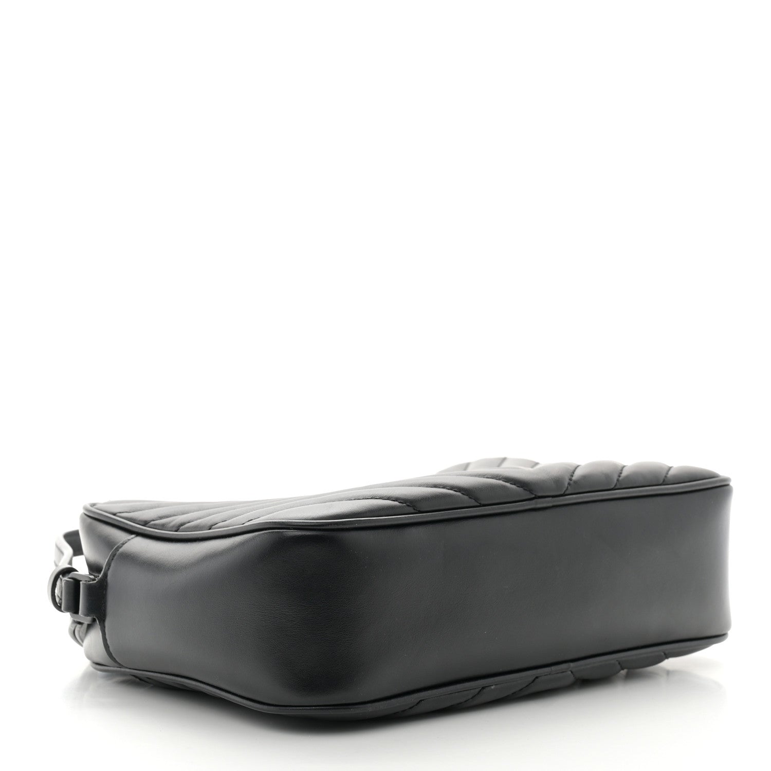 Saint Laurent Calfskin Matelasse Monogram Monochrome Lou Camera Bag Black 3 of 9
