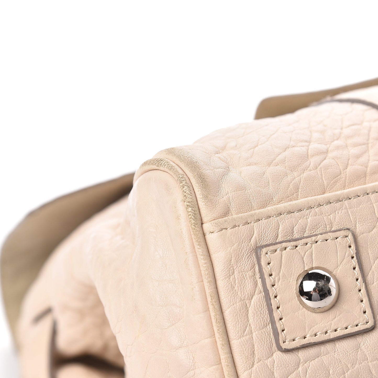 Calfskin Crocodile Embossed Bayswater Snowball White
