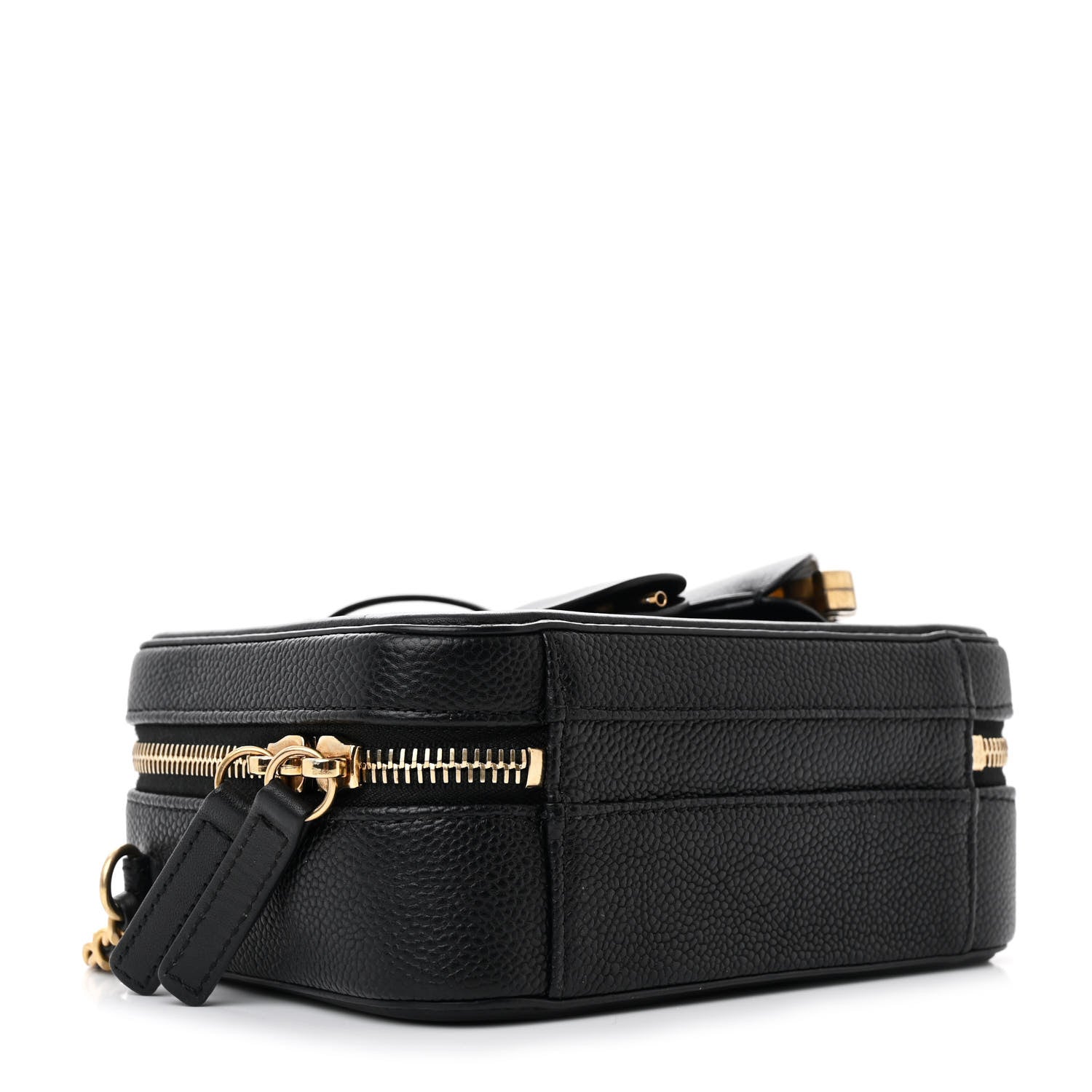 Chanel Caviar Quilted Small CC Filigree Vanity Case Black 4 of 11