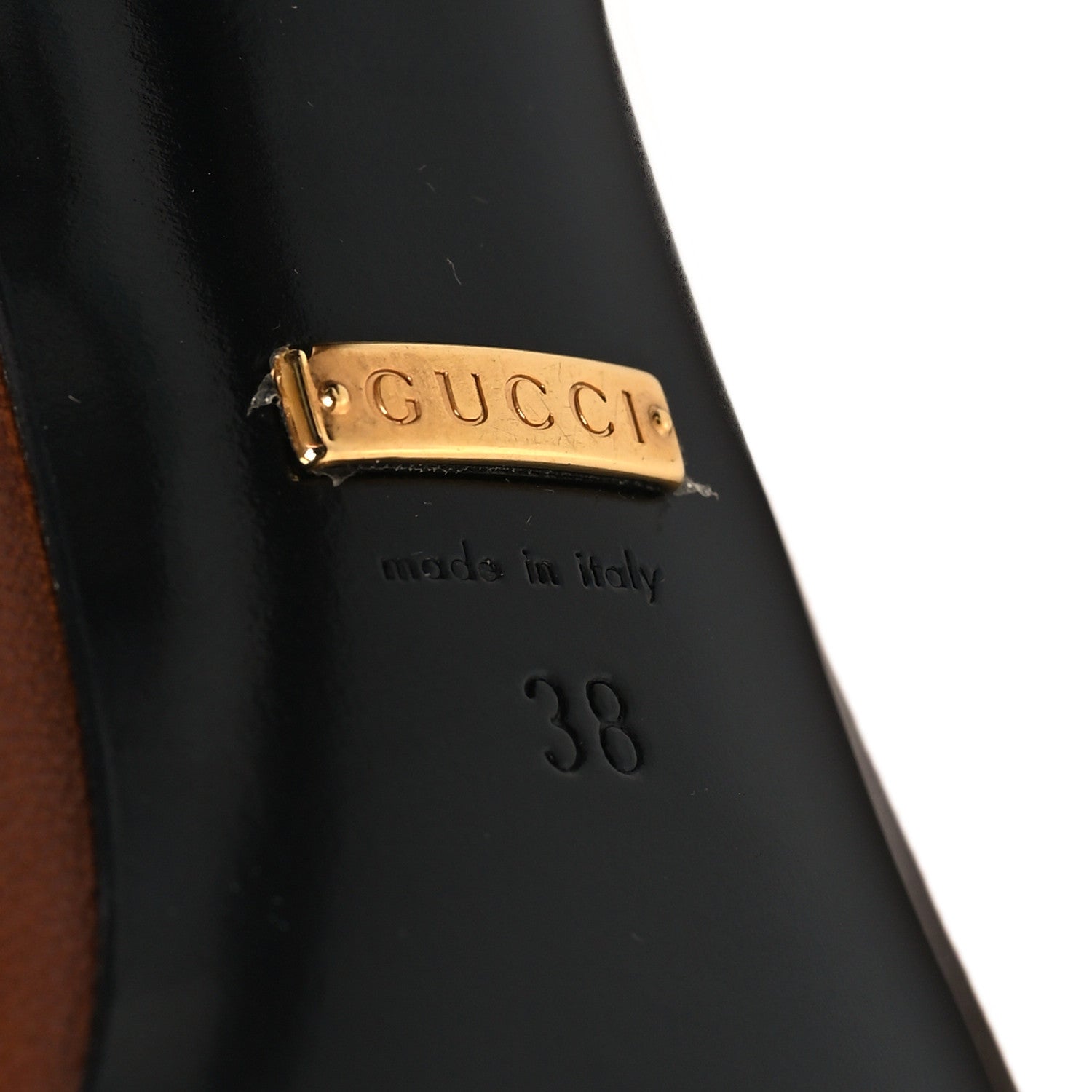 Gucci Malaga Kid Pumps 38 Bright Cuir 7 of 9
