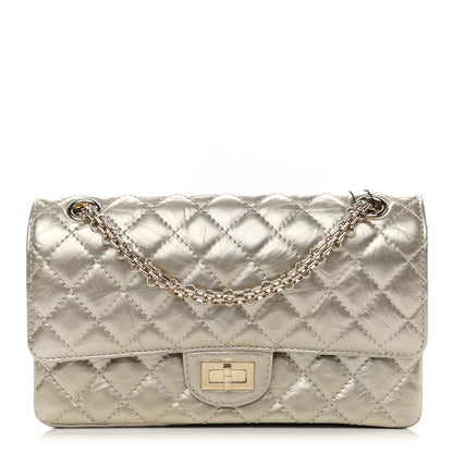 Chanel Metallic Aged Calfskin Quilted 2.55 Reissue 225 Flap Gold 1 of 10