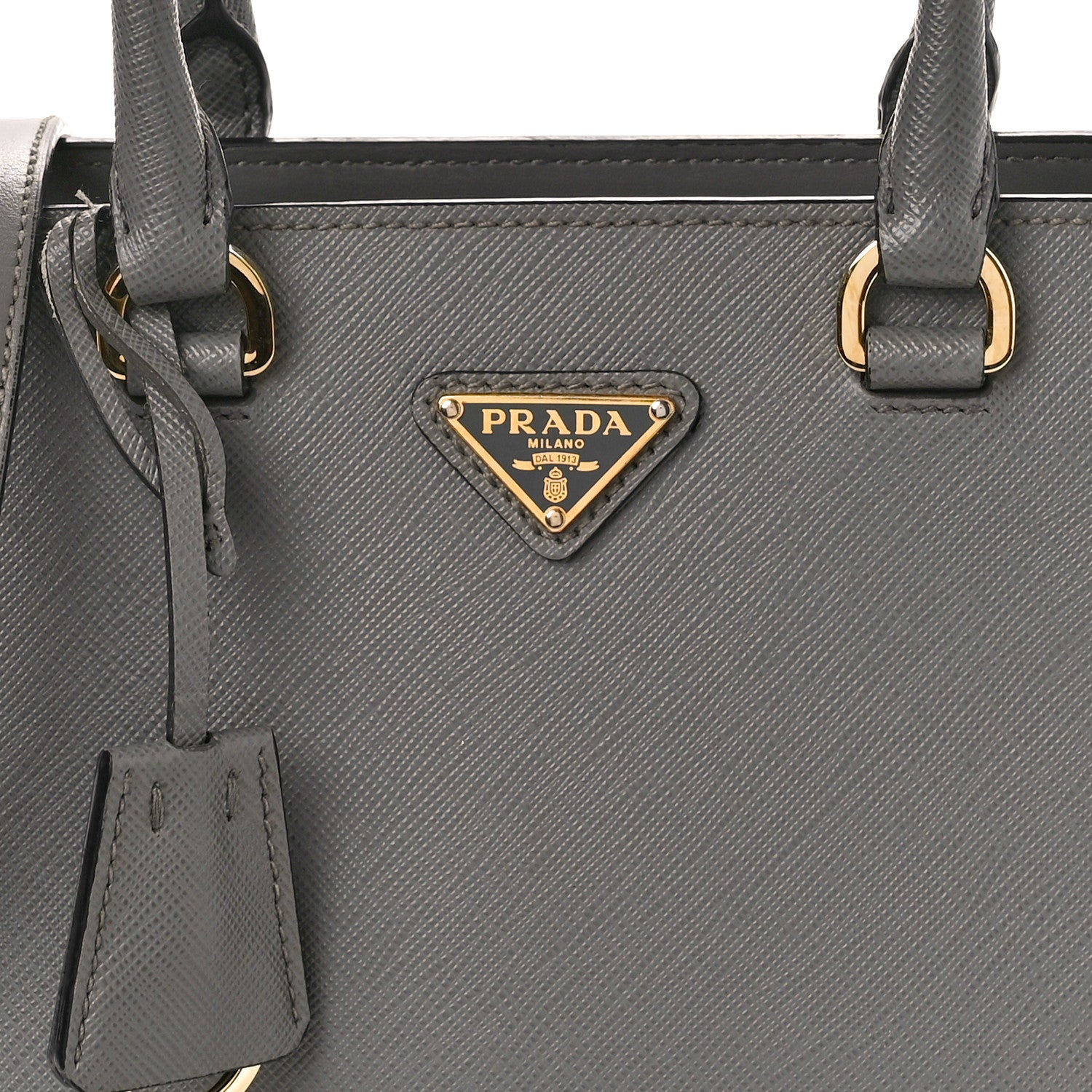 Prada Saffiano Soft Calfskin Mini Zippered Tote Marmo 8 of 12