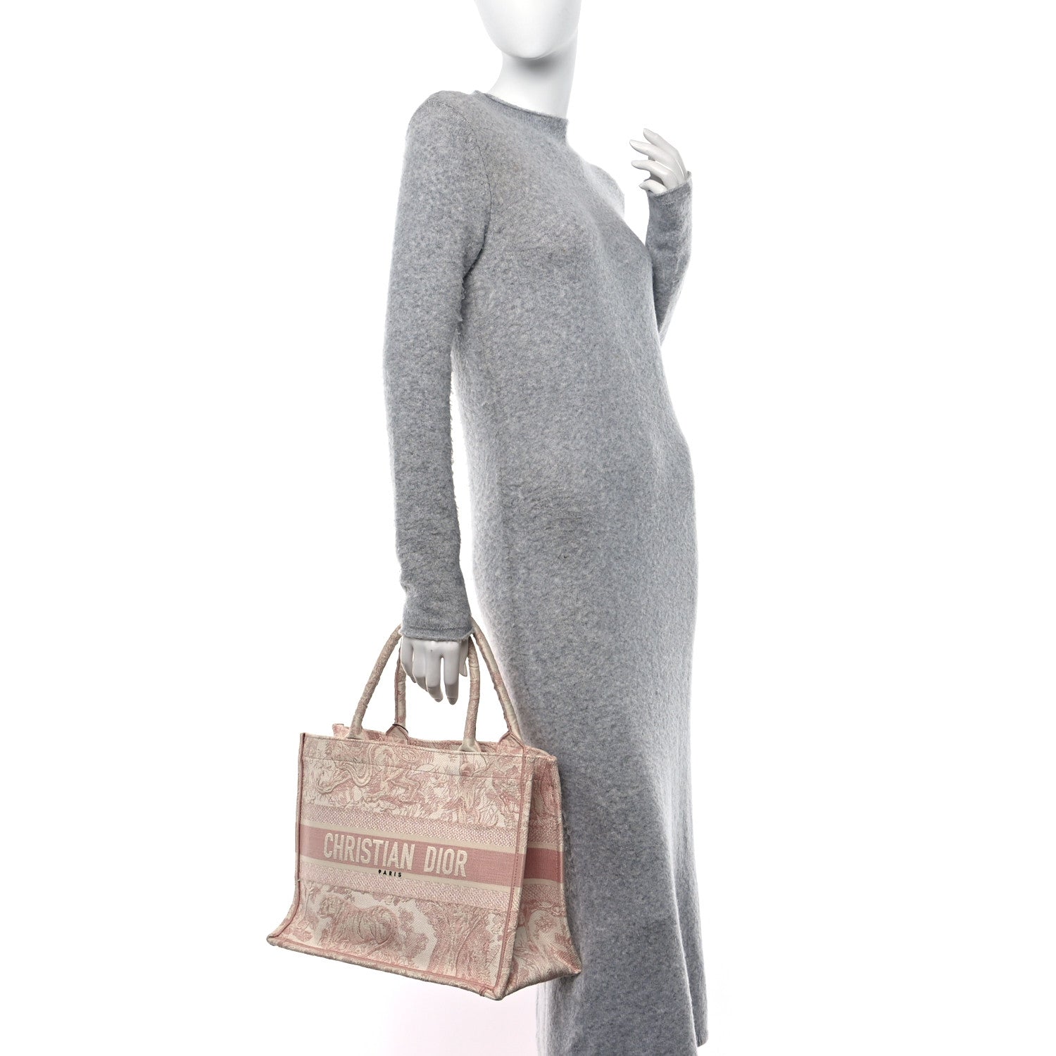 Christian Dior Canvas Embroidered Medium Dioriviera Toile De Jouy Book Tote Rose 2 of 10
