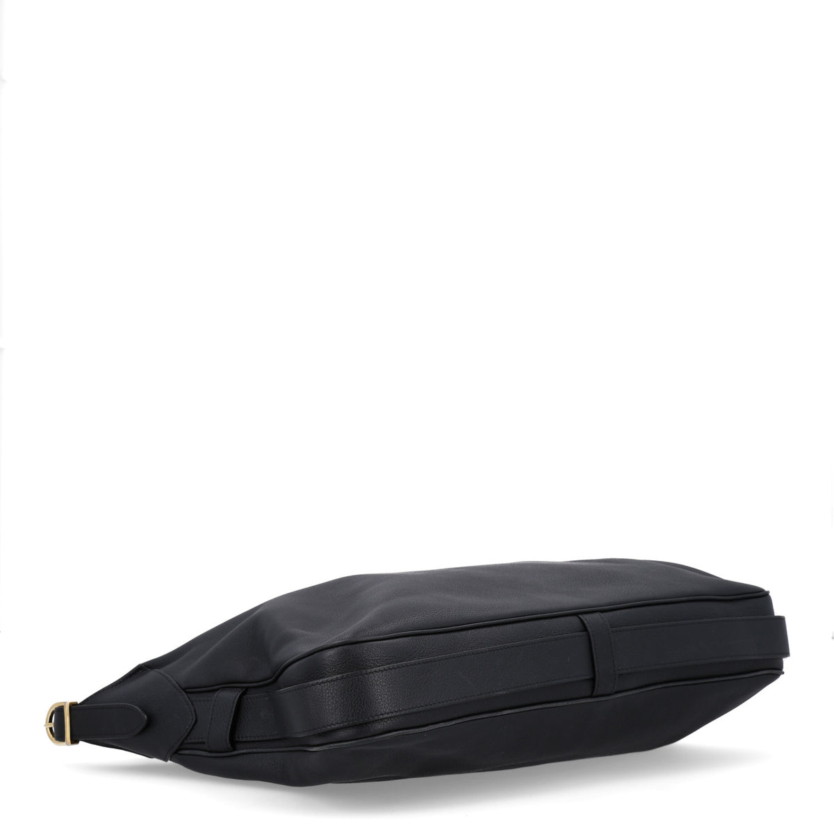 Supple Calfskin Large Romy Shoulder Bag Black