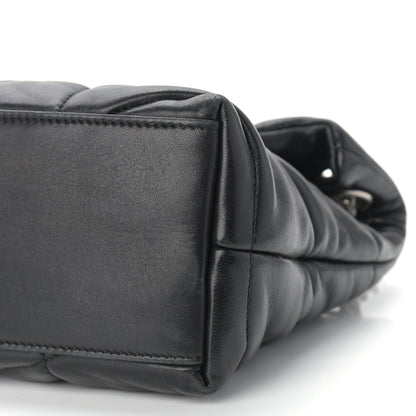 Saint Laurent Lambskin Quilted Small Loulou Puffer Monogram Chain Satchel Black 9 of 9