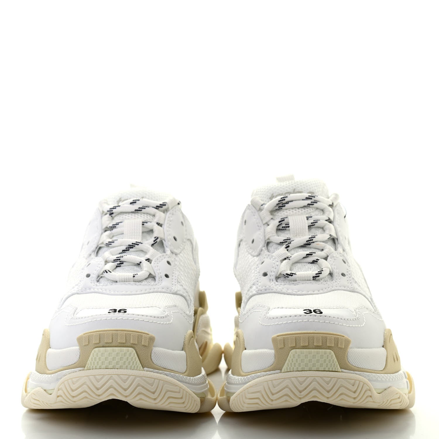Balenciaga Fabric Mesh Womens Triple S Sneakers 36 White 2 of 7
