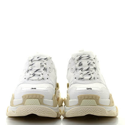 Balenciaga Fabric Mesh Womens Triple S Sneakers 36 White 2 of 7