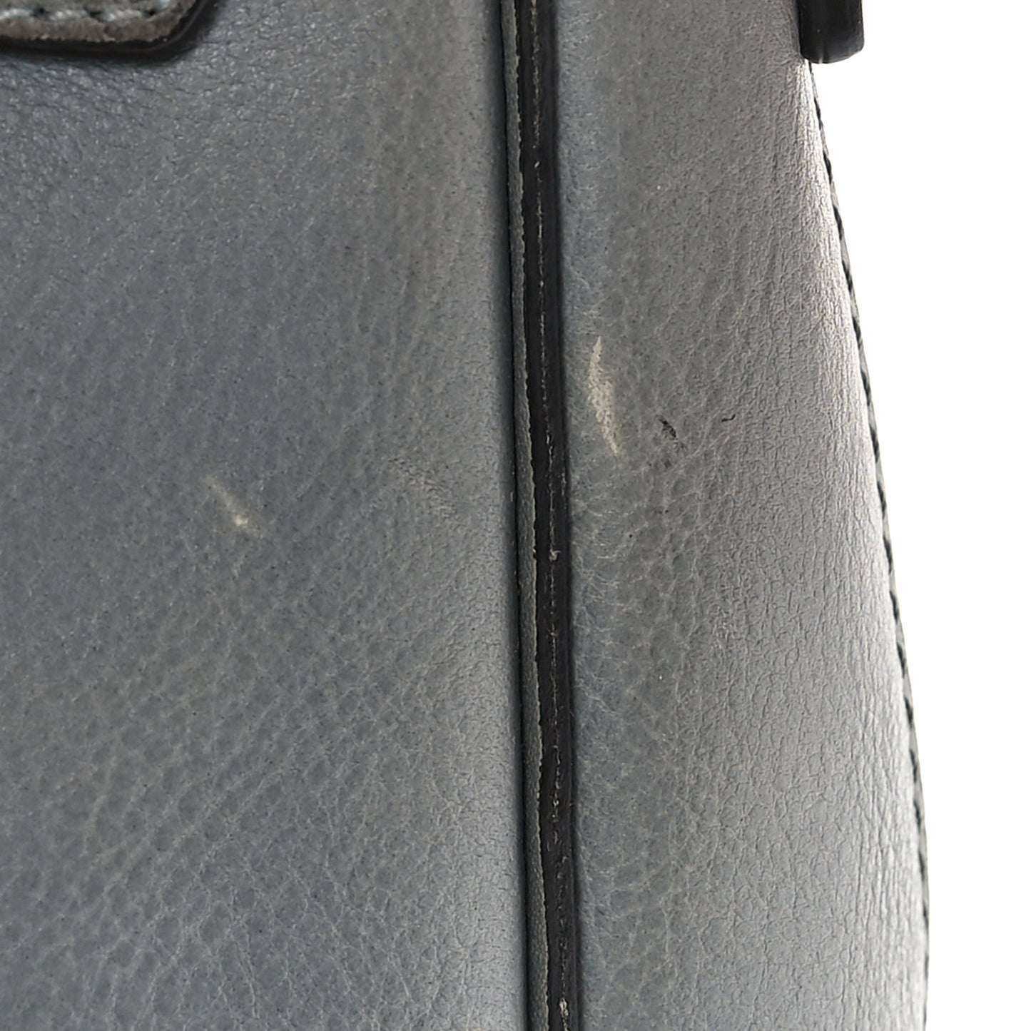 Suede Calfskin Mini Faye Backpack Washed Blue
