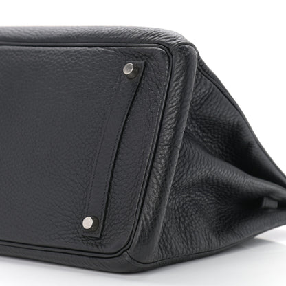 Hermes Taurillon Clemence Birkin 35 Black 10 of 14