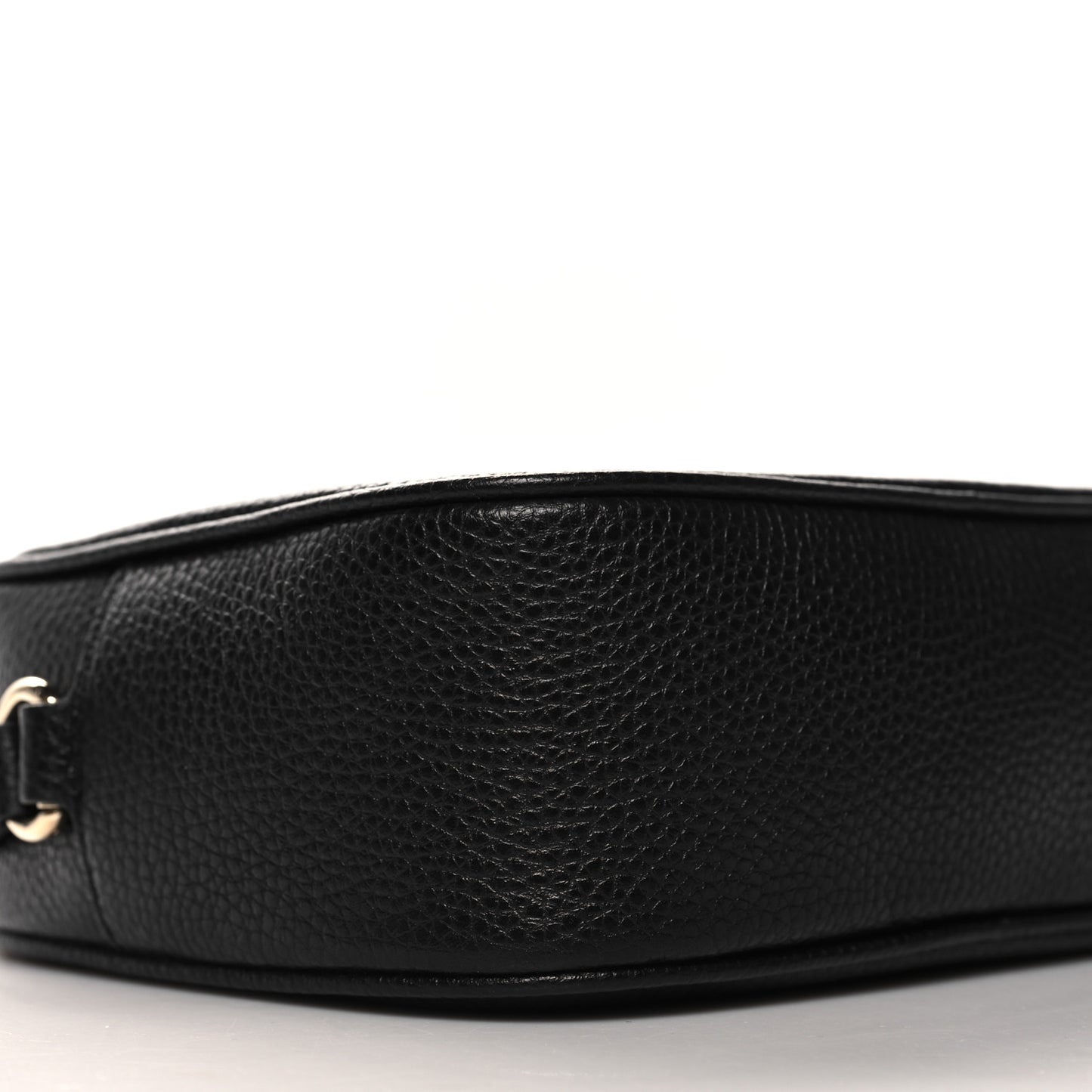 Pebbled Calfskin Small Soho Disco Bag Black