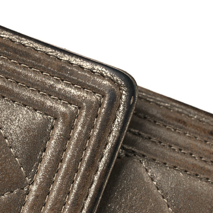 Chanel Iridescent Calfskin Quilted Boy Flap Wallet Dark Gold 11 of 14