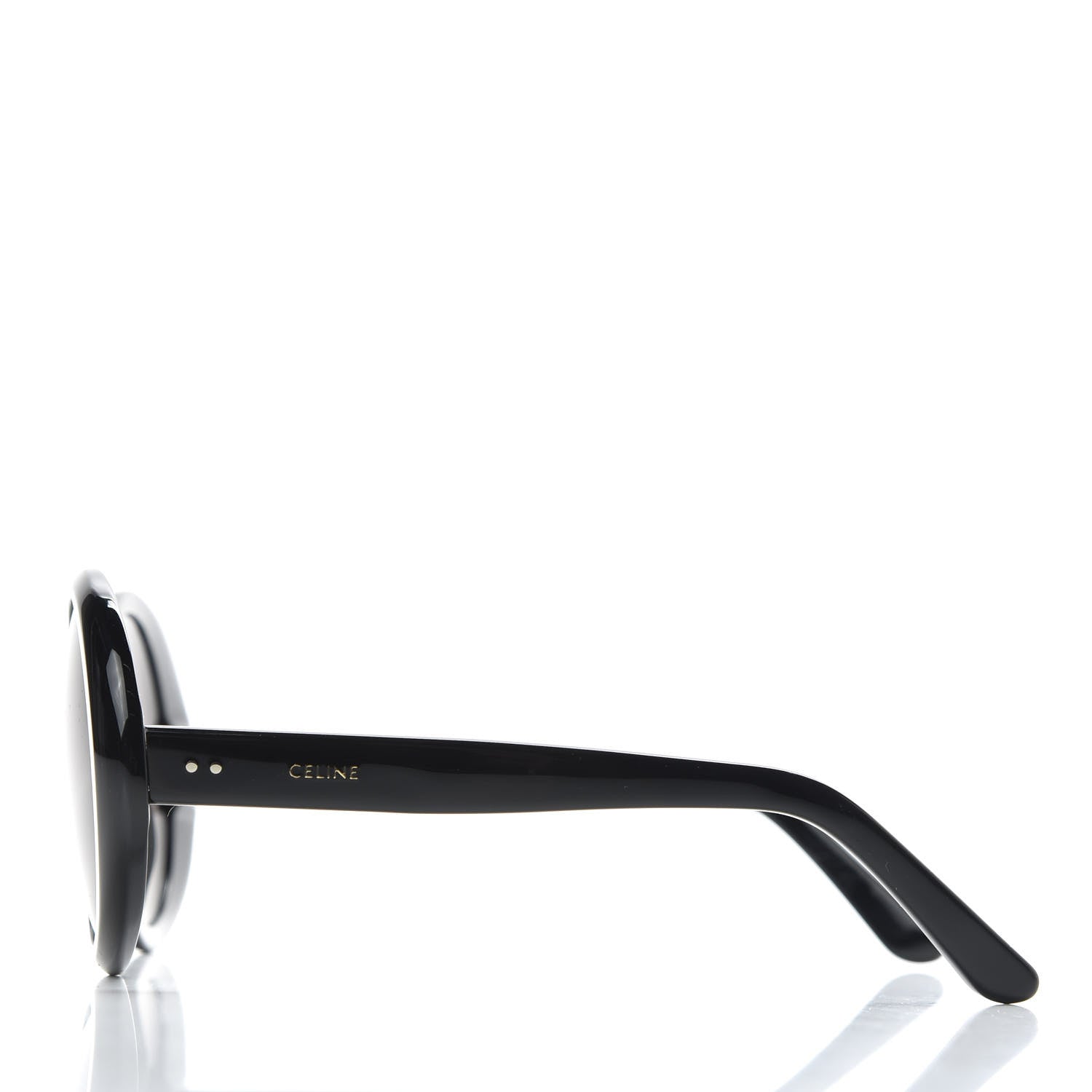 Celine Acetate Polarized Oval Sunglasses CL 400651 Black 3 of 6