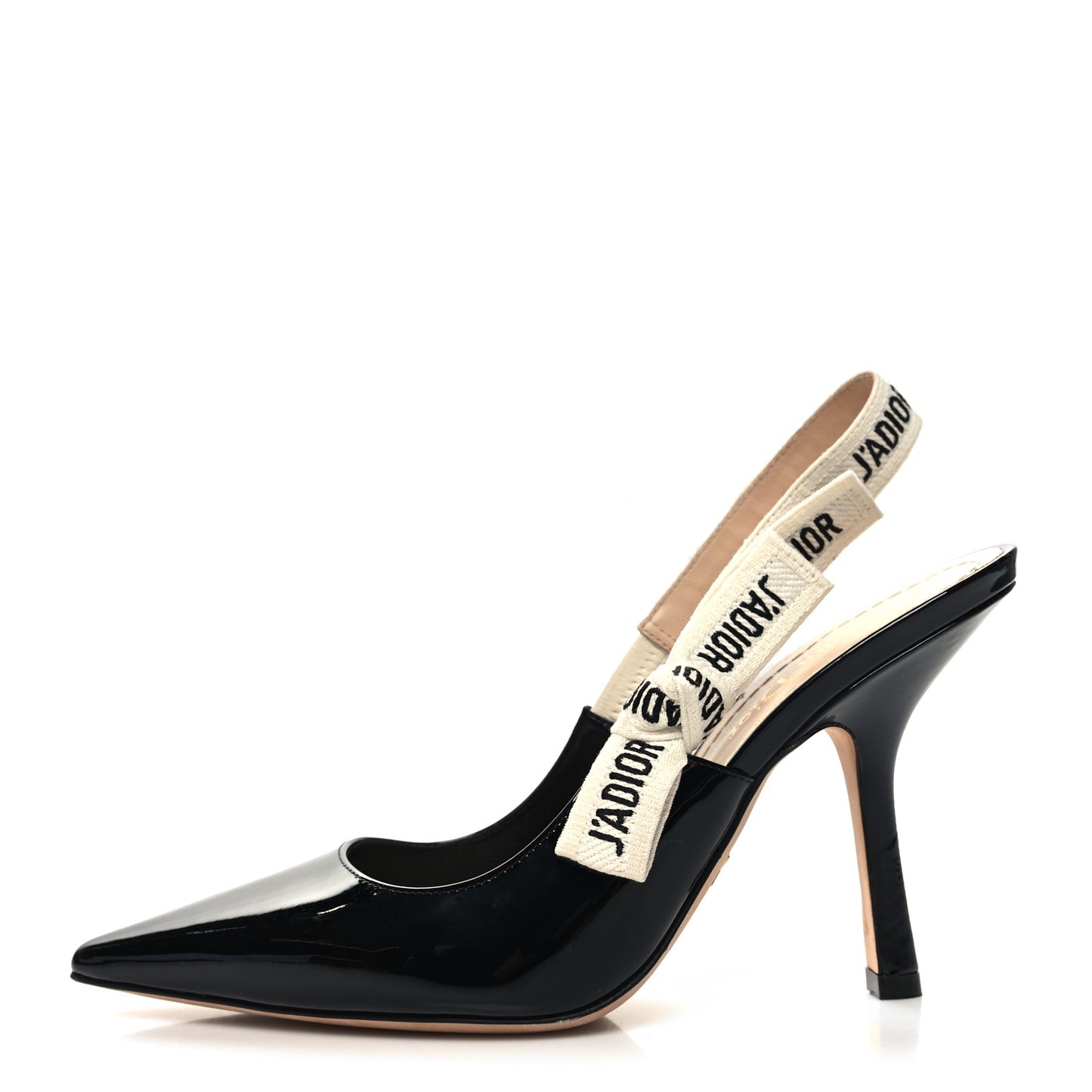 Patent Ribbon J'Adior Slingback 100mm Pumps 37.5 Black