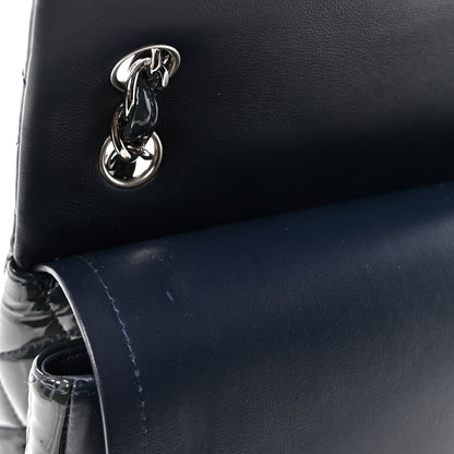 Chanel Patent Quilted Jumbo Double Flap Navy 11 of 11