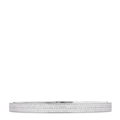 Hermes 18K White Gold Diamond PM Kelly Full Pave Bracelet ST 2 of 4