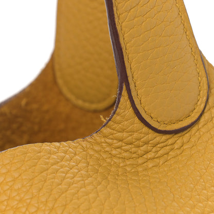 Hermes Taurillon Clemence Picotin Lock 22 MM Jaune Ambre 9 of 9