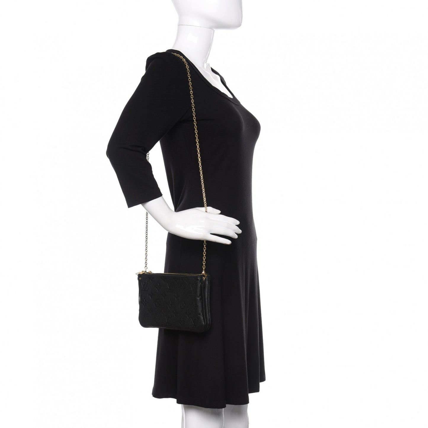 Empreinte Double Zip Pochette Black