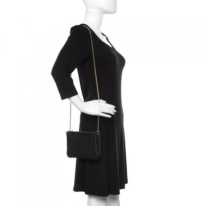 Louis Vuitton Empreinte Double Zip Pochette Black 2 of 11