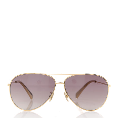 Celine Aviator Sunglasses CL 40062U Gold 2 of 10