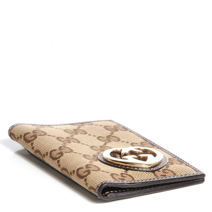 Gucci Monogram Lovely Heart Mini ID Wallet Dark Brown 3 of 7
