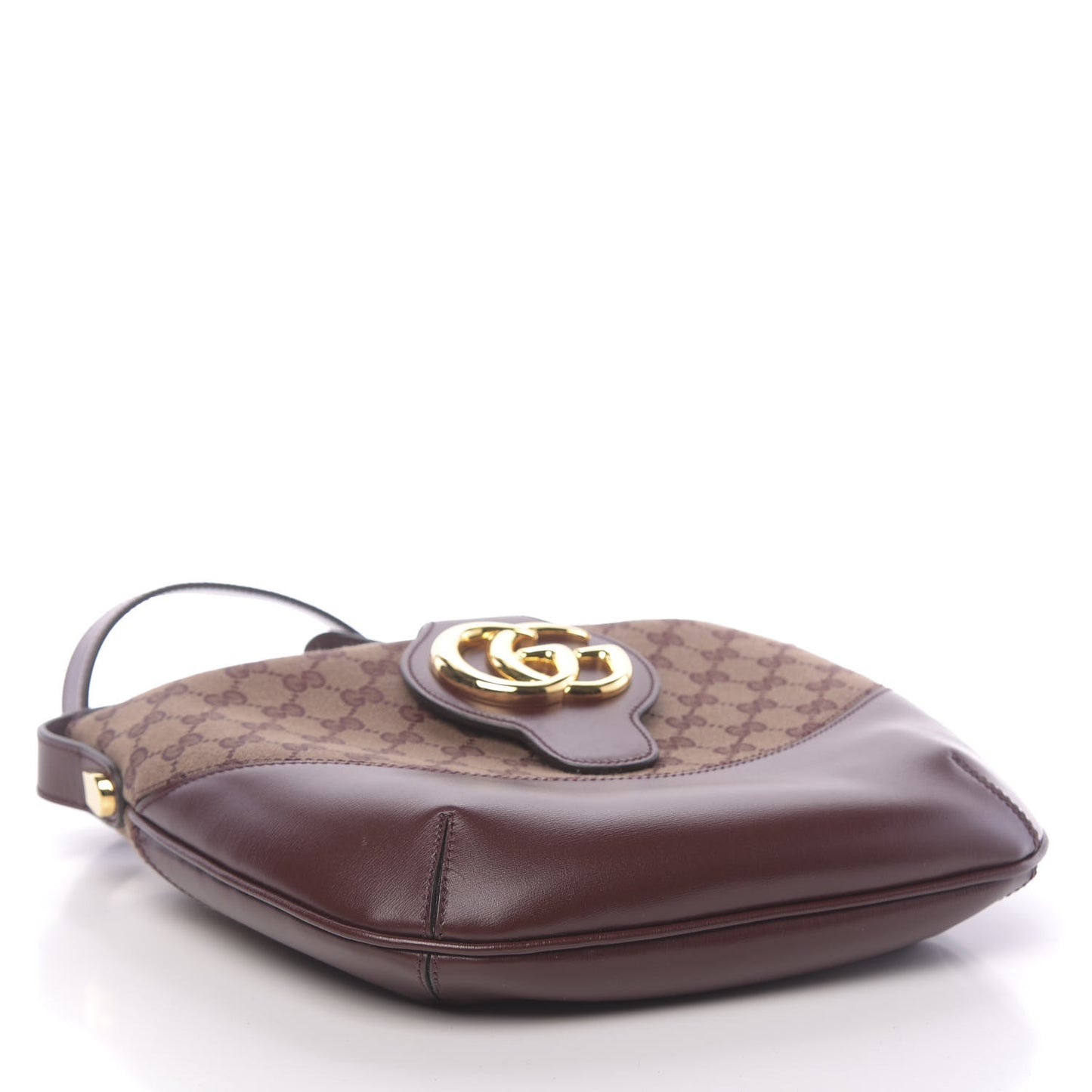 GG Monogram Calfskin Medium Arli Shoulder Bag Sahara Rubino Chardonnay