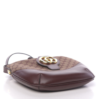 Gucci GG Monogram Calfskin Medium Arli Shoulder Bag Sahara Rubino Chardonnay 4 of 10