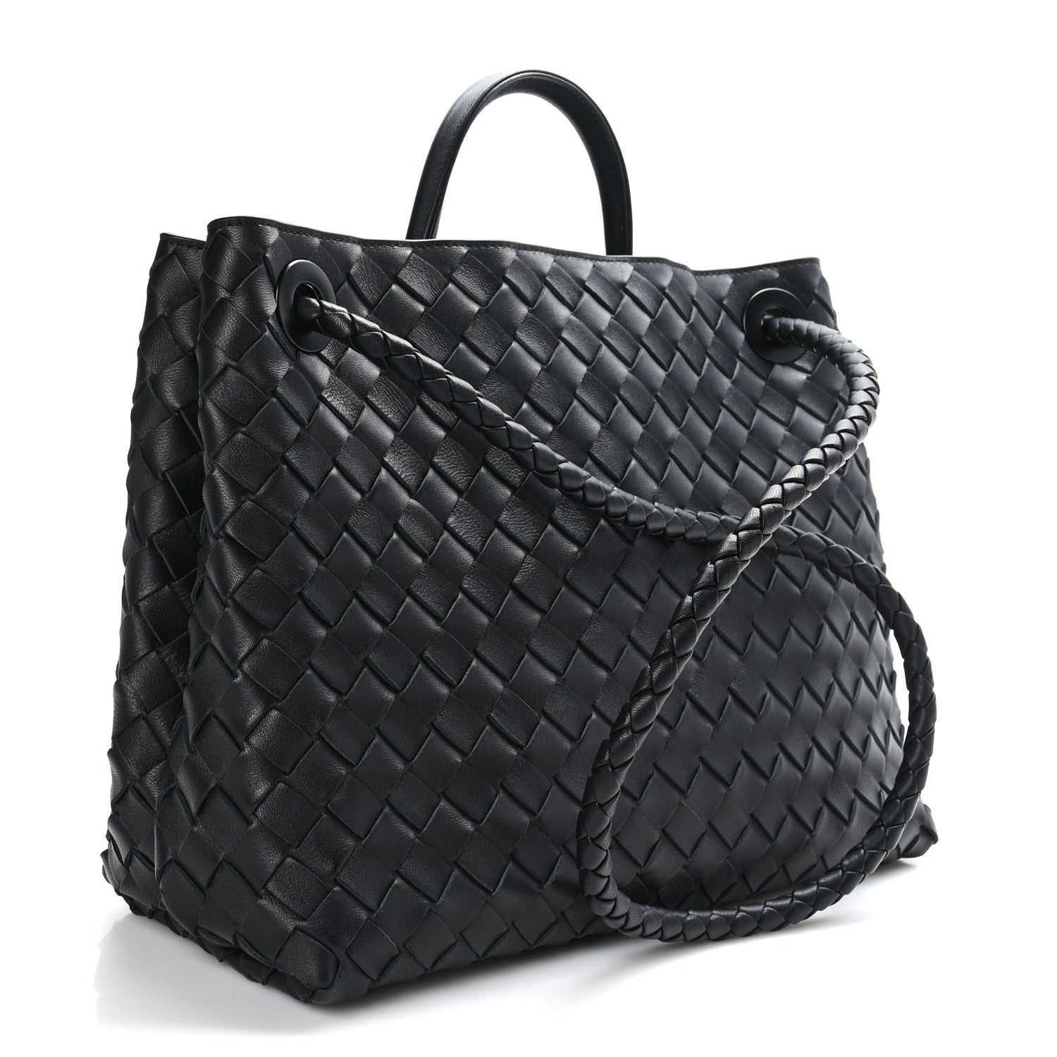 Bottega Veneta Nappa Intrecciato Medium Andiamo Shoulder Bag Black 3 of 8