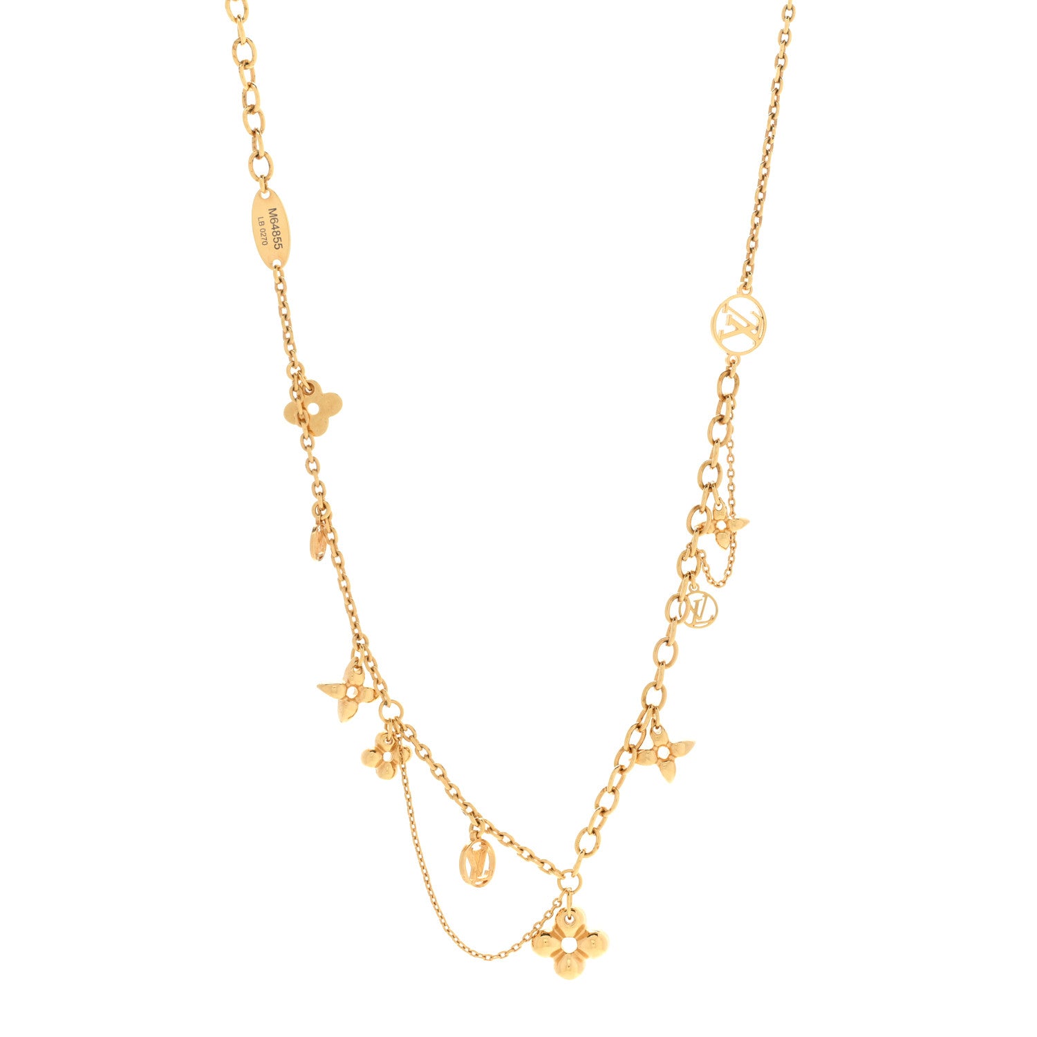 Louis Vuitton Metal Blooming Supple Necklace Gold 1 of 7