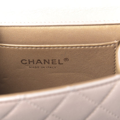 Chanel Lambskin Quilted Chic Pearls Flap Beige 6 of 12