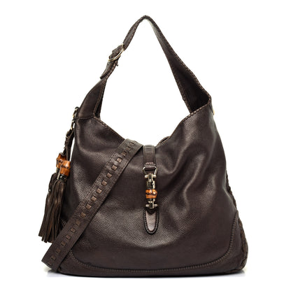 Gucci Metallic Pebbled Calfskin Large New Jackie Shoulder Bag Bronze 1 of 11