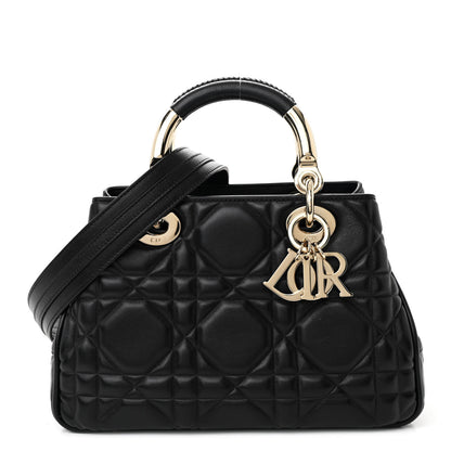 Christian Dior Calfskin Cannage Small The Lady 95.22 Black 1 of 12