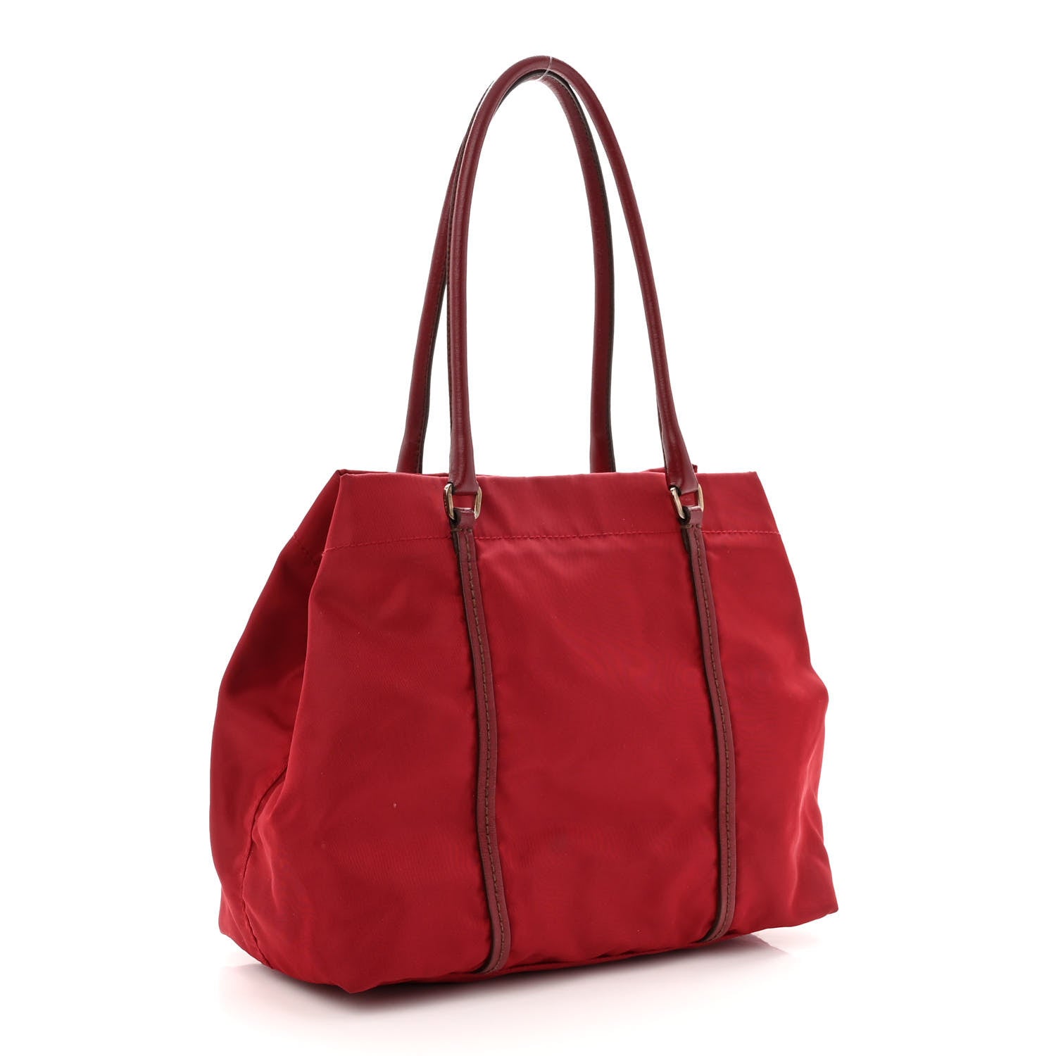 Prada Tessuto Nylon Tote Red 3 of 9
