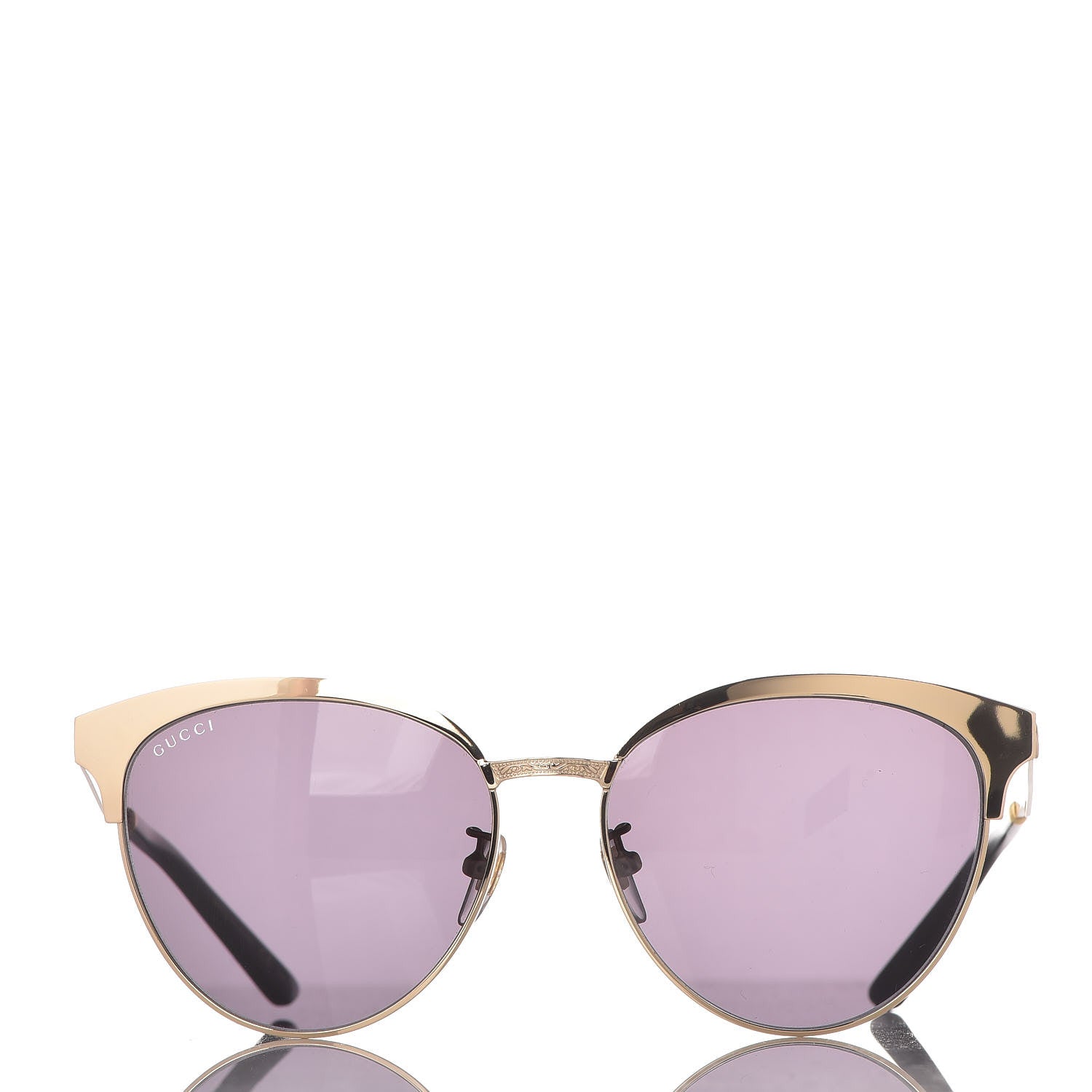 Gucci Round Metal GG0074S Sunglasses Gold 2 of 7