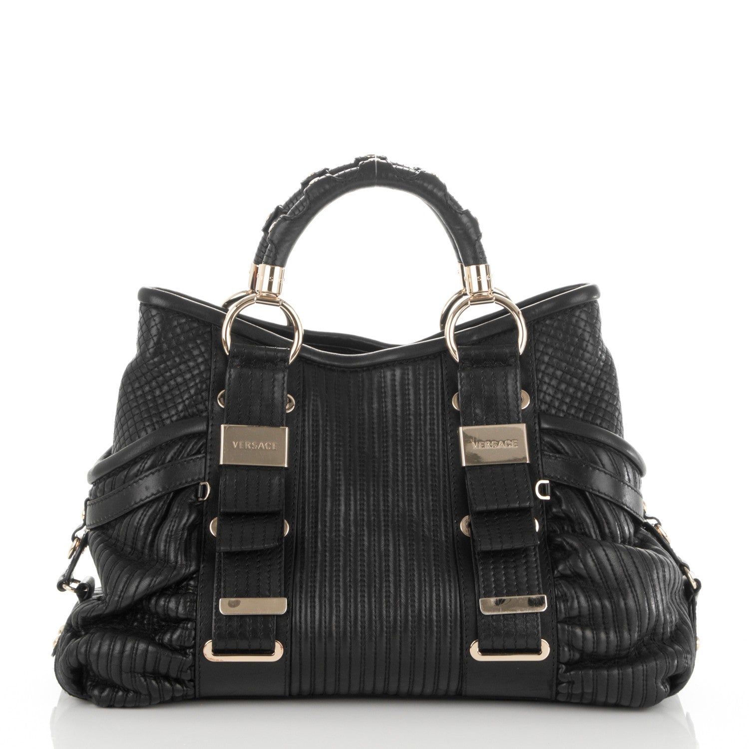 Versace Nappa Quilted Tote Black 1 of 6
