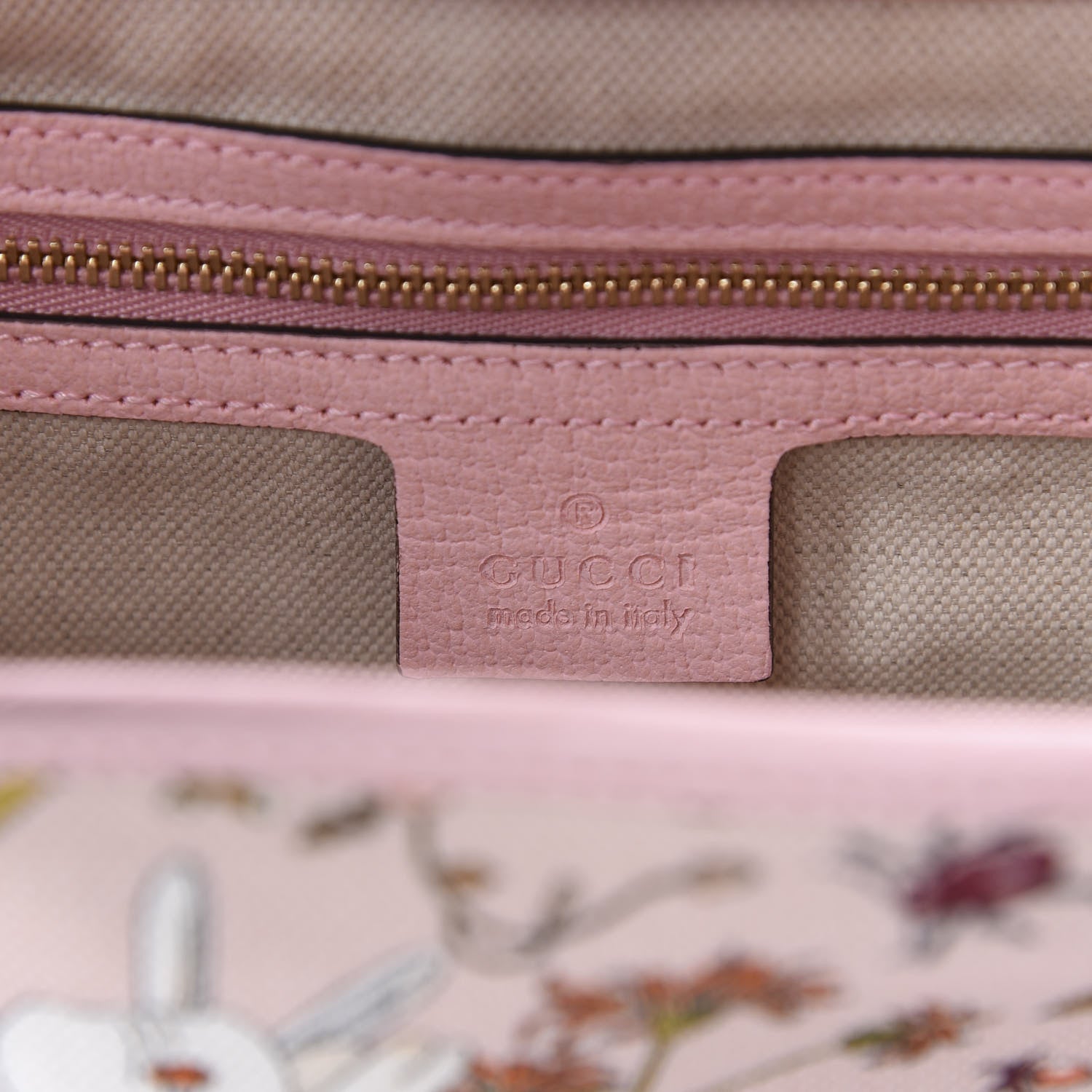 Gucci Canvas Flora Medium Jackie Hobo Light Pink 7 of 10