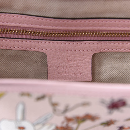 Gucci Canvas Flora Medium Jackie Hobo Light Pink 7 of 10